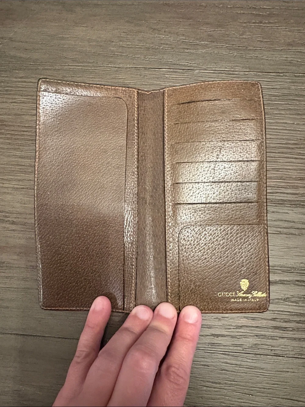 Gucci Beige & Brown Monogram Long Wallet - Picture 5 of 9